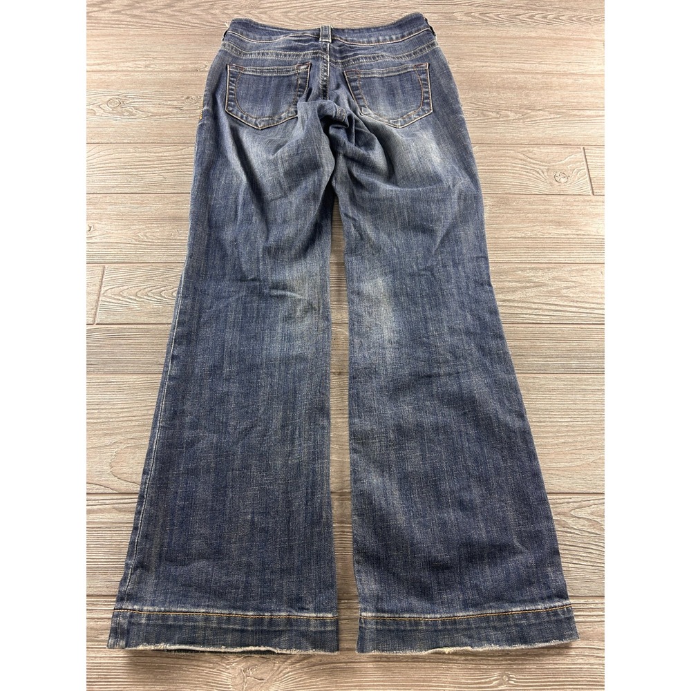 Stetson No 214 City Trouser Jeans Womens 29x31.5 Blue Denim Wide Leg Western - Picture 4 of 10